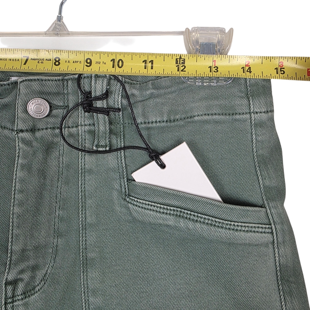 NWT Mica Jeans - Light Green High Waisted Wide Leg Womens Jeans - Picture 7 of 16